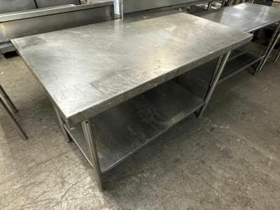 60" X 30" STAINLESS TABLE W/ UNDER SHELF