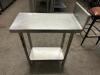 15" X 30" STAINLESS TABLE W/ 6" BACK SPLASH - 2