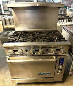 IMPERIAL SIX BURNER RANGE W/ CONVECTION OVEN