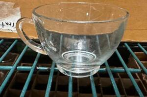 (24) CLEAR GLASS TEA MUGS