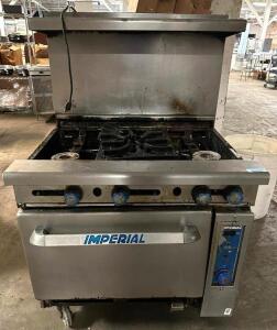 IMPERIAL SIX BURNER RANGE W/ CONVECTION OVEN