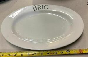 (10) 12" BRIO LOGO CHINA PLATTERS