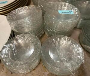 (60) 6" GLASS SALAD PLATES