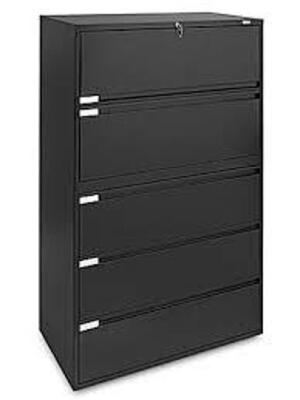 DESCRIPTION: (1) LATERAL FILE CABINET BRAND/MODEL: LORELL INFORMATION: BLACK SIZE: 42" X 18.5" X 28" RETAIL$: $669.76 EA QTY: 1