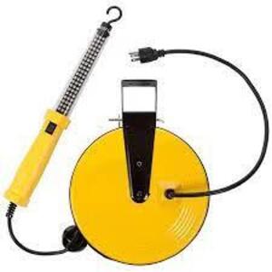 DESCRIPTION: (1) LED WORK LIGHT WITH EXTENSION CORD, RETRACTABLE BRAND/MODEL: BAYCO #SL-864 INFORMATION: YELLOW SIZE: 50' CORD RETAIL$: $101.95 EA QTY