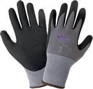 DESCRIPTION: (24) PAIRS OF WORK GLOVES BRAND/MODEL: GLOBAL GLOVES #500NFT INFORMATION: BLACK AND GRAY SIZE: 10 (XL) RETAIL$: $65.00 TOTAL QTY: 24