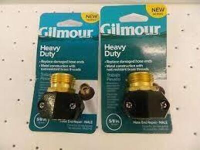 DESCRIPTION: (6) HEAVY DUTY REPLACEMENT HOSE END BRAND/MODEL: GILMOUR #03-047649 INFORMATION: RUST-RESISTANT BRASS SIZE: 5/8" RETAIL$: $9.80 EA QTY: 6