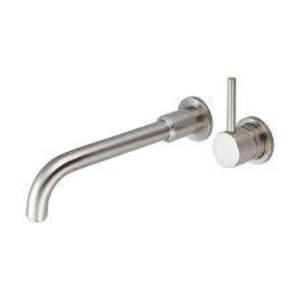 DESCRIPTION: (1) SINGLE HANDLE LAVATORY WALL MOUNT VESSEL FILLER BRAND/MODEL: PIONEER #3MT800-BN INFORMATION: BRUSHED NICKEL SIZE: 2 HOLE, 4" INSTALL