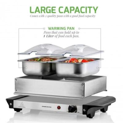 OVENTE FW152S ELECTRIC BUFFET SERVER TRAY WARMING PAN RETAILS FOR $34.99