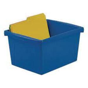 DESCRIPTION: (2) CLASSROOM STORAGE BIN WITH LID BRAND/MODEL: STOREX #61412u06c INFORMATION: BLUE SIZE: 4 GALLON RETAIL$: $50.00 TOTAL QTY: 2