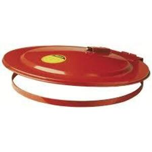 DESCRIPTION: (1) CSELF CLOSE DRUM COVER BRAND/MODEL: JUSTRITE #26750 INFORMATION: RED RETAIL$: $179.95 EA QTY: 1