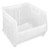 DESCRIPTION: (1) CLEAR STORAGE TOTE BRAND/MODEL: QUANTUUM STORAGE SYTEMS SIZE: 28 GALLON RETAIL$: $119.61 EA QTY: 1