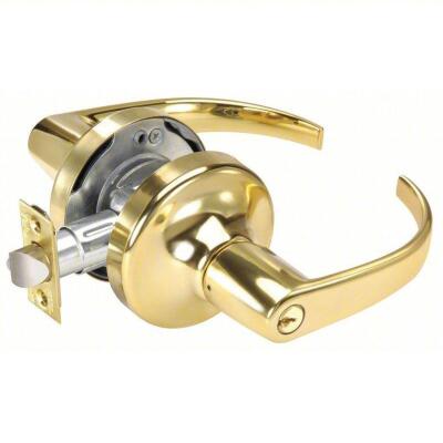 DESCRIPTION: (1) CYLINDRICAL LEVER DOOR KNOB BRAND/MODEL: YALE #5VRR6 INFORMATION: BRIGHT BRASS RETAIL$: $312.34 EA QTY: 1