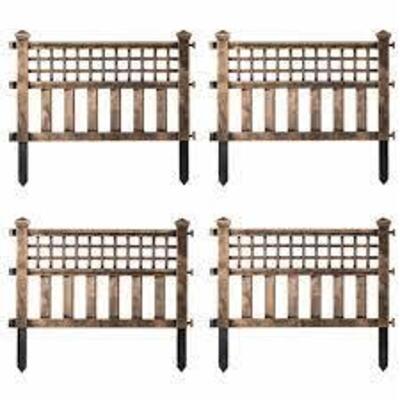 DESCRIPTION: (2) BOXES OF OUTDOOR GARDEN BORDER FENCE BRAND/MODEL: GARDENISED #QI004112BZ.4 INFORMATION: BRONZE SIZE: 4 PANELS PER BOX RETAIL$: $98.24