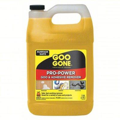 DESCRIPTION: (1) PRO POWER GOO AND ADHESIVE REMOVER BRAND/MODEL: GOON GONE #5YJP0 SIZE: 1 GALLON RETAIL$: $70.00 EA QTY: 1