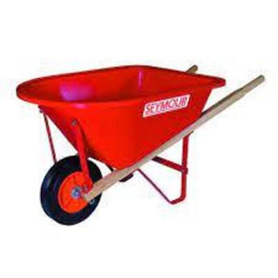 DESCRIPTION: (1) JOBSITE POLY KIDS WHEELBARROW BRAND/MODEL: SEYMOUR #S400 INFORMATION: RED RETAIL$: $803.99 EA QTY: 1