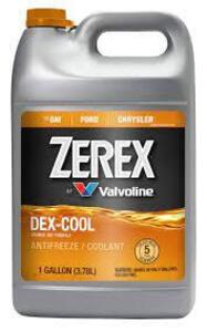 DESCRIPTION: (1) ANTIFREEZE COOLANT BRAND/MODEL: ZEREX DEX COOL SIZE: 1 GALLON RETAIL$: $21.95 EA QTY: 1