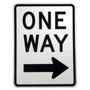 DESCRIPTION: (2) ONE WAY SIGN BRAND/MODEL: 1K847 RETAIL$: $77.24 EA QTY: 2