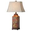 COLORFUL FLOWERS HANDCRAFTED TRADITIONAL TABLE LAMP