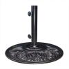 50 LB. ART DECO UMBRELLA BASE IN BLACK