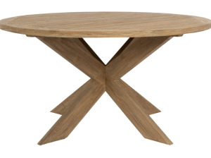 COASTAL TEAK 56" WIDE ROUND DINING TABLE