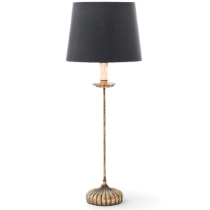 (2) CLOVE COLLECTION IN ANTIQUE GOLD LEAF FINISH TABLE LAMPS