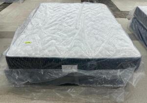 AMERICAN BEDDING BOOKER 10" FIRM QUEEN MATTRESS W/ BOX SPRING. ( NEW )