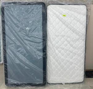 CORSICA 7" SPRING MATTRESS W/ BOX SPRING ( NEW )