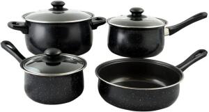 GIBSON HOME 108169.07 CASSELMAN 7PC CARBON STEEL COOKWARE SET RETAILS FOR $26.99