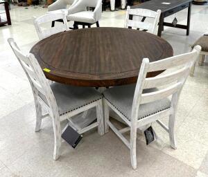 VALEBEC ROUND DINING TABLE WITH CHAIRS