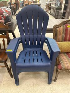 (2) PLASTIC ADIRONDACK PATIO CHAIRS