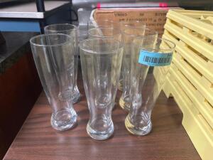 DESCRIPTION: (8) PILSNER GLASSES LOCATION: BAY 6 THIS LOT IS: SOLD BY THE PIECE QTY: 8