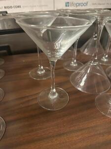 DESCRIPTION: (11) MARTINI GLASSES LOCATION: BAY 6 THIS LOT IS: SOLD BY THE PIECE QTY: 11