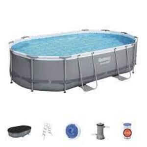 DESCRIPTION: (1) POWER STEEL FRAME ABOVE GROUND POOL BRAND/MODEL: COLEMAN INFORMATION: OVAL SIZE: 13'X42" RETAIL$: $600.00 EA QTY: 1