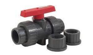 DESCRIPTION: (4) THERMOPLASTIC PVC VALVE BRAND/MODEL: JOMAR #210-545 SIZE: 1" RETAIL$: $12.95 EA QTY: 4