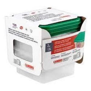 DESCRIPTION: (1) PACK OF (3) SQUARE FOOD STORAGE CONTAINER BRAND/MODEL: CAMBRO #2SFSPPSW3190 INFORMATION: CLEAR SIZE: 2QT RETAIL$: $27.03 EA QTY: 1