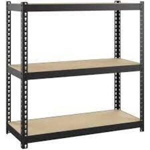 DESCRIPTION: (2) NARROW STEEL SHELVING BRAND/MODEL: LORELL/66964 INFORMATION: BLACK/5-SHELVES/LOAD CAPACITY: 1000LBS SIZE: 60"H X 30"W X 12"D RETAIL$: