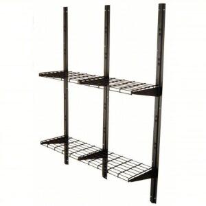 DESCRIPTION: (4) SHELF KIT BRAND/MODEL: SUNCAST #15X397 INFORMATION: BLACK SIZE: 11-1/2" X 53-3/4" X 40" RETAIL$: $72.44 EA QTY: 4