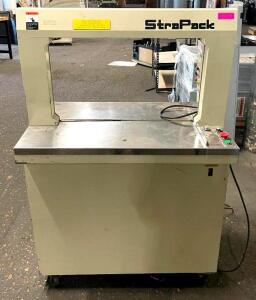 STRAPACK RQ-8IRII AUTOMATIC COMMERCIAL STRAPPING MACHINE (COMES WITH STRAPPING MATERIAL)