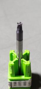 DESCRIPTION: (2) REGROUND CARBIDE SQ END MILL BRAND/MODEL: HELICAL HSSP-10060 SIZE: .0940" DIA .0750" LOC /1250" SD RETAIL$: 28.80 EA QTY: 2