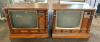 (2) SYLVANIA WOODEN FRAMED TELEVISION SETS