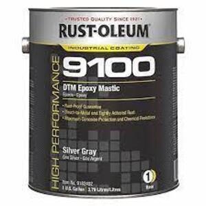 DESCRIPTION: (1) DTM EPOXY MASTIC BRAND/MODEL: RUST-OLEUM 9100 INFORMATION: SILVER GRAY BASE SIZE: 1 GALLON RETAIL$: $122.99 EA QTY: 1