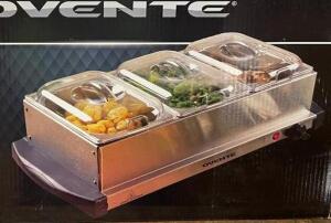 OVENTE FW173S ELECTRIC BUFFET SERVER WITH WARMING PAN IN STAINLESS STEEL RETAILS FOR $39.99