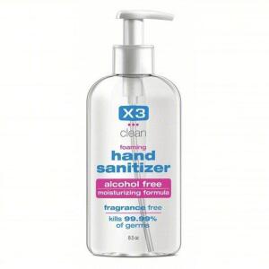 DESCRIPTION: (12) HAND SANITIZER BRAND/MODEL: X3 ALCOHOL FREE SIZE: 10 OZ QTY: 12