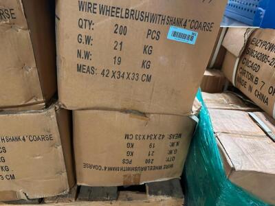 (2) CASES OF 4" COARSE WIRE WHEEL BRUSHES