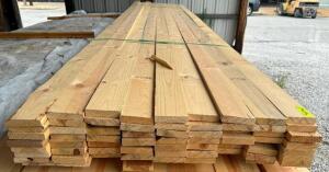 DESCRIPTION: (60) PIECES OF 1" X 4" X 14' #3 PONDEROSA PINE SIZE 1" X 4" X 14' LOCATION: LUMBER BARN THIS LOT IS: SOLD BY THE PIECE QTY: 60