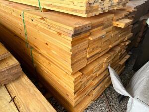 DESCRIPTION: (106) PIECES OF 1" X 8" X 13' #3 PONDEROSA PINE SIZE 1" X 8" X 12' LOCATION: LUMBER BARN THIS LOT IS: SOLD BY THE PIECE QTY: 106