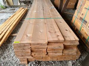 DESCRIPTION: (48) PIECES OF 1" X 10" X 14' PINE SIZE 1" X 10" X 14' LOCATION: LUMBER BARN THIS LOT IS: SOLD BY THE PIECE QTY: 106