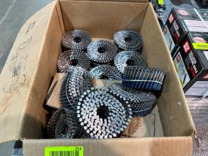 DESCRIPTION: (1) PARTIAL CASES OF COIL NAILS LOCATION: WAREHOUSE THIS LOT IS: ONE MONEY QTY: 1