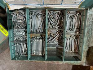 DESCRIPTION: (3) HARDWARE BINS W/ CONTENTS - ASSORTED COTTER PINS. LOCATION: WAREHOUSE THIS LOT IS: ONE MONEY QTY: 1